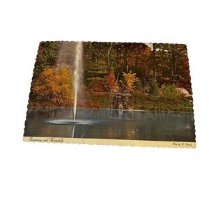 Vintage 1971 Sterling Forest Tuxedo NY Postcard Fountains and Scalloped